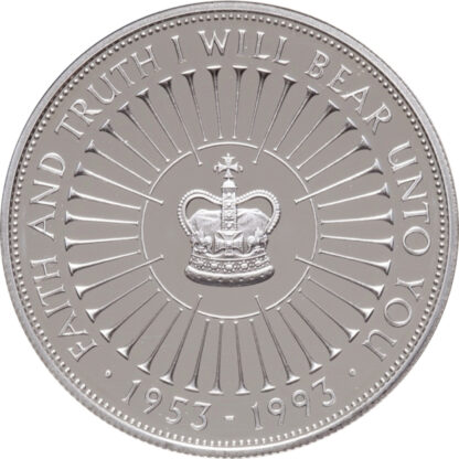 Five Pound Coin 1953-1993 Faith And Truth Will - Image 2
